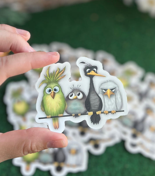 Birds on a Wire Sticker