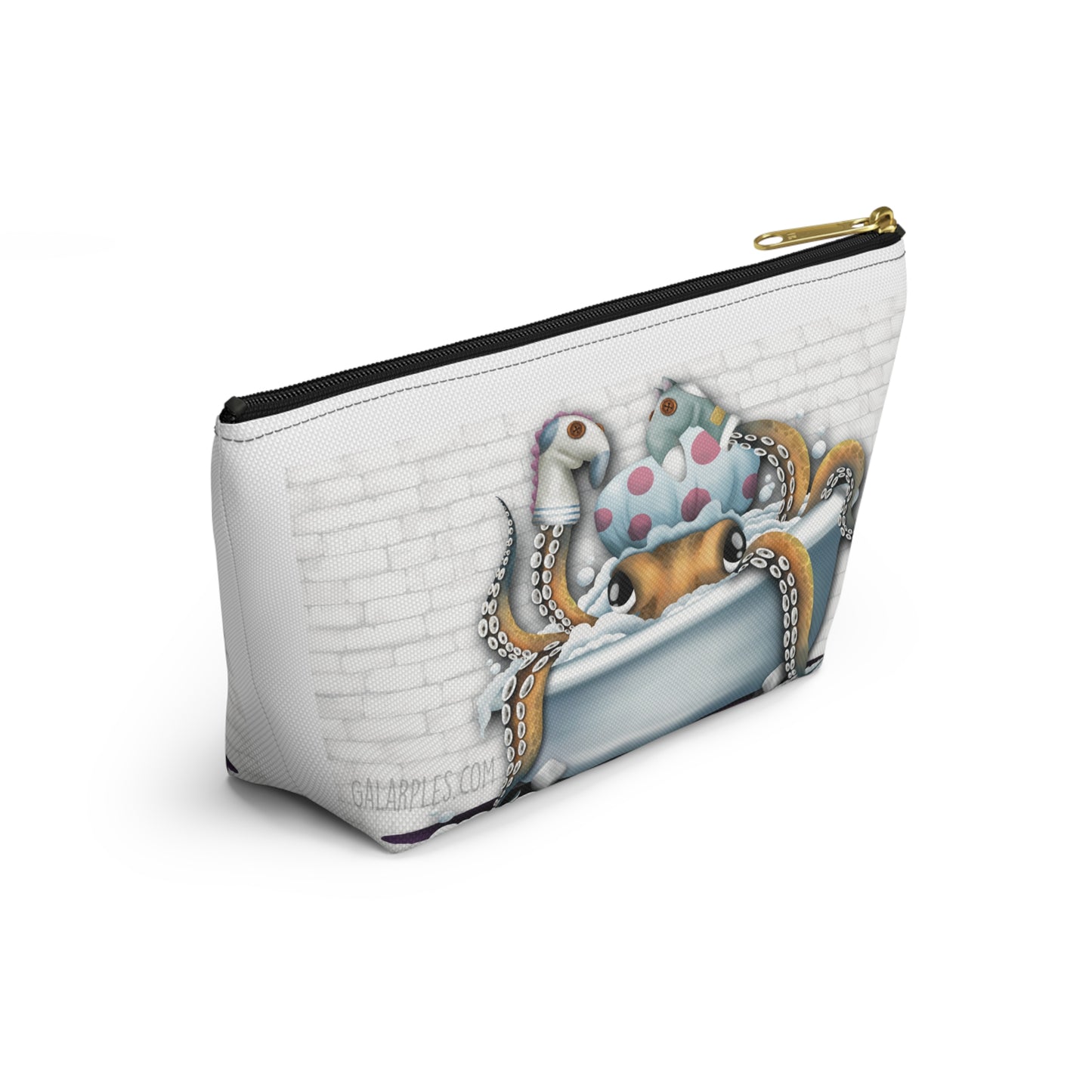 "Bathtime Octo": Accessory Pouch w T-bottom