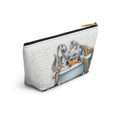 "Bathtime Octo": Accessory Pouch w T-bottom