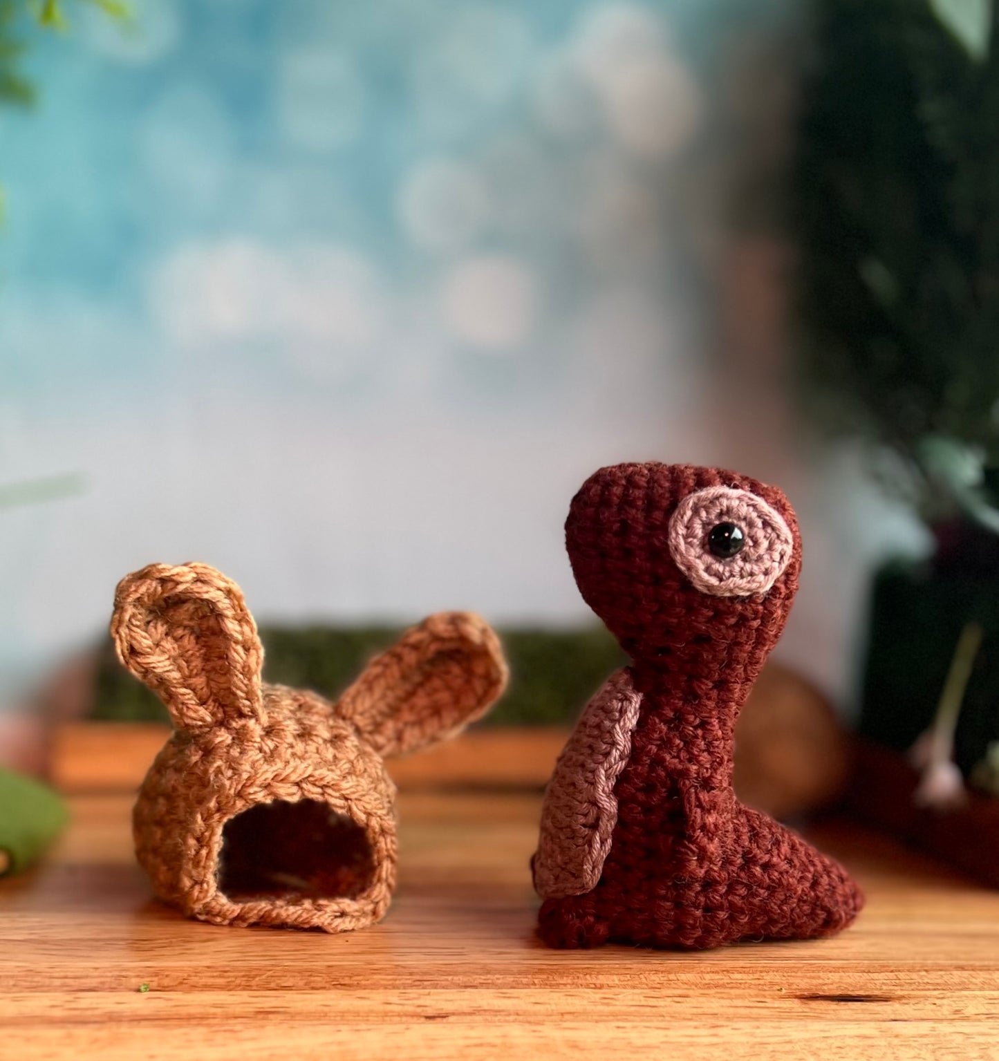 Choco Dino with bunny hat