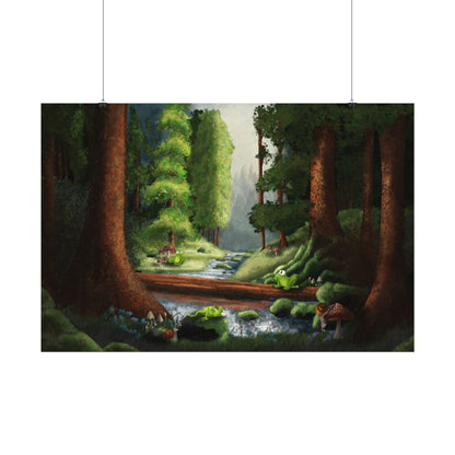 Frobbtion Forest: Textured Watercolor Matte Posters