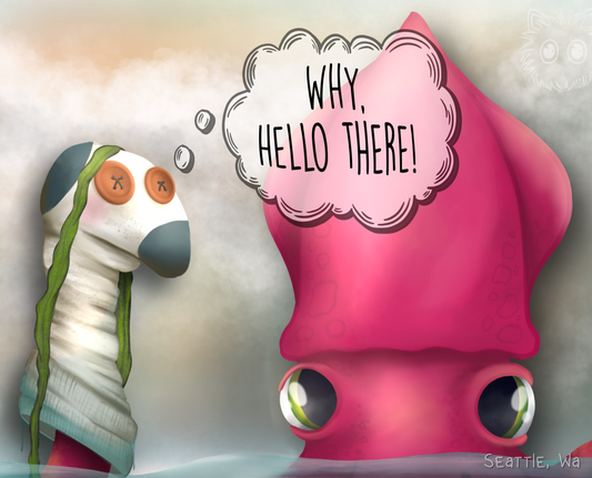 Why, hello there!- “the Puppet Show” Post Card