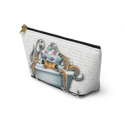 "Bathtime Octo": Accessory Pouch w T-bottom