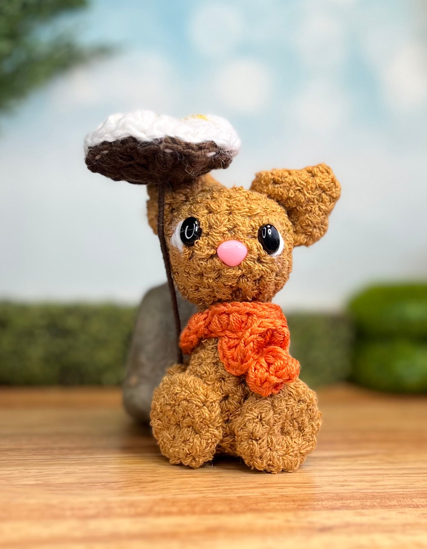 Kitty with Flower umbrella