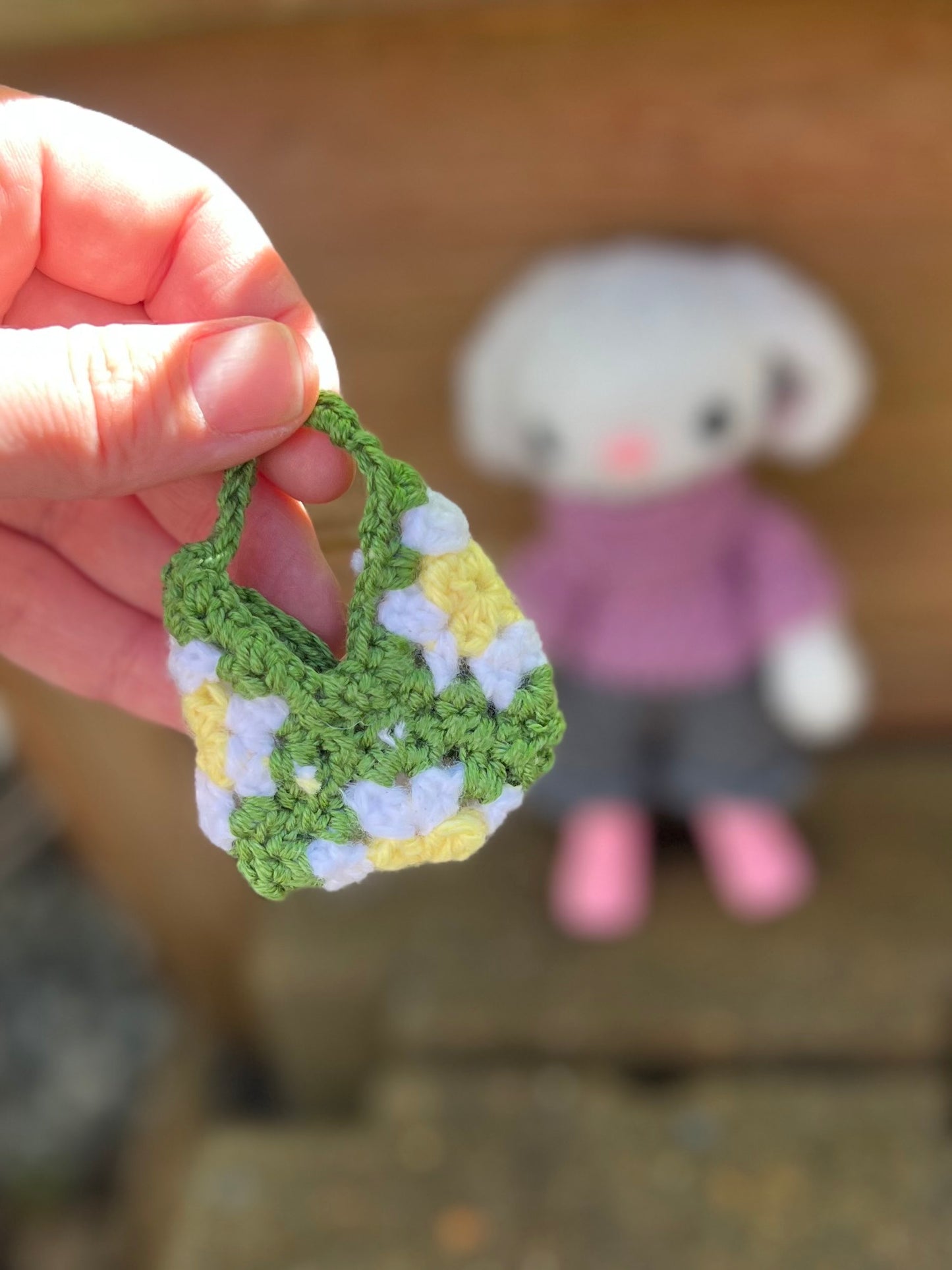 Daisy the Bunny with her handbag