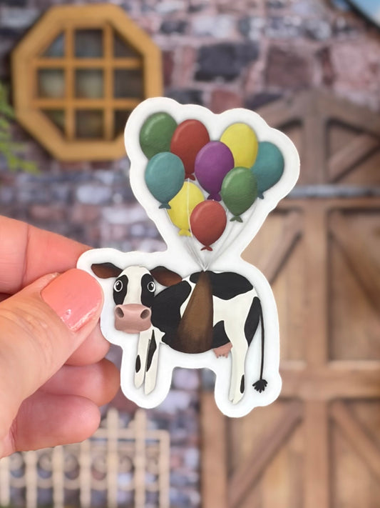 Felicia the Cow Waterproof Sticker