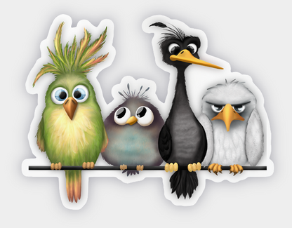 Birds on a Wire Sticker