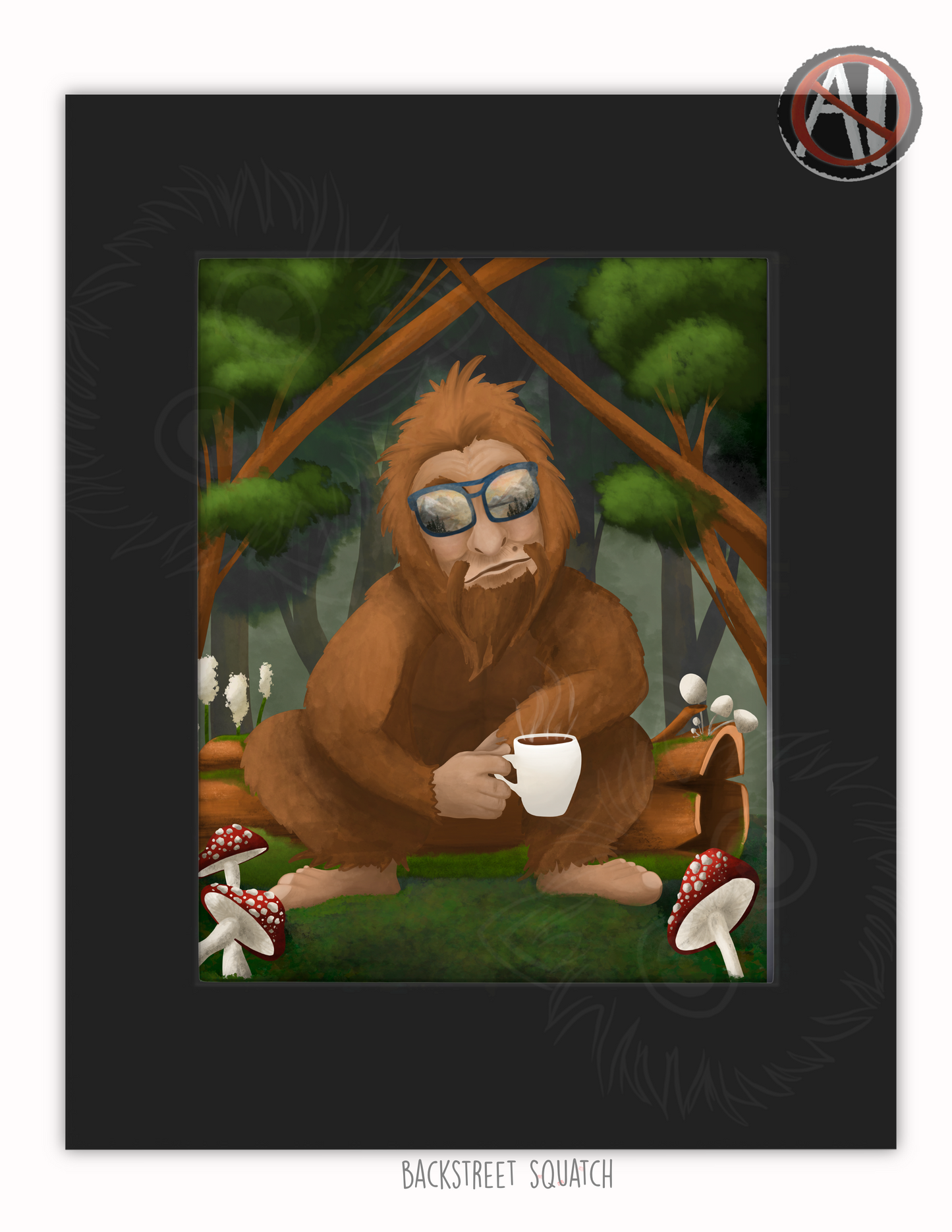 "Backstreet Squatch" Art Print