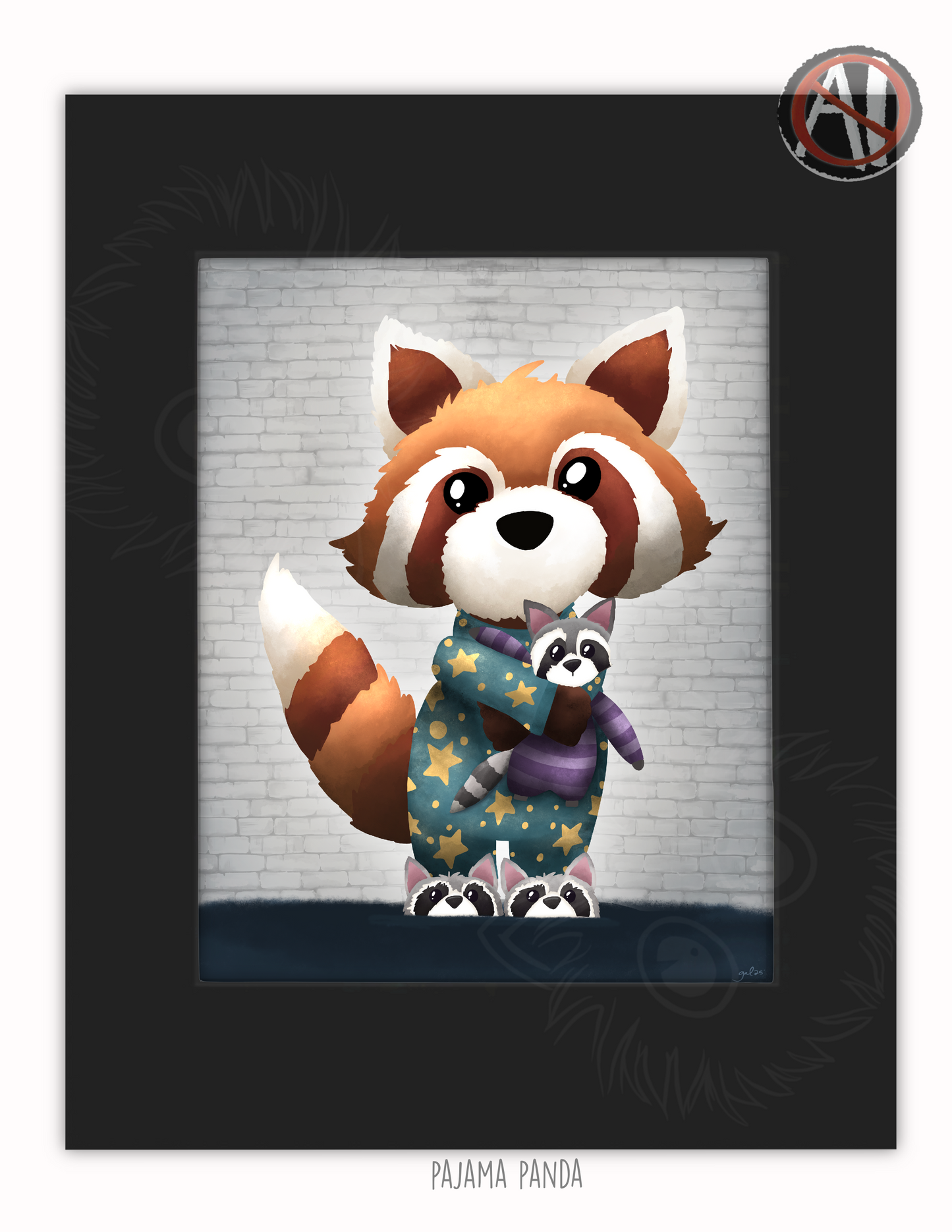 "The Pajama Panda" Art Print