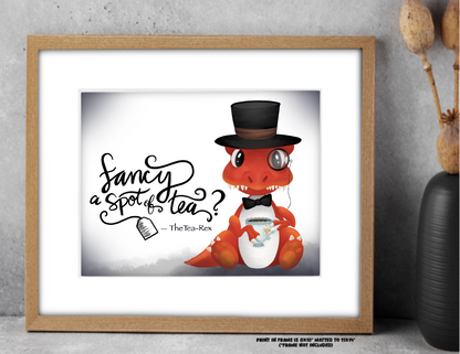 "The Tea-Rex" Art Print
