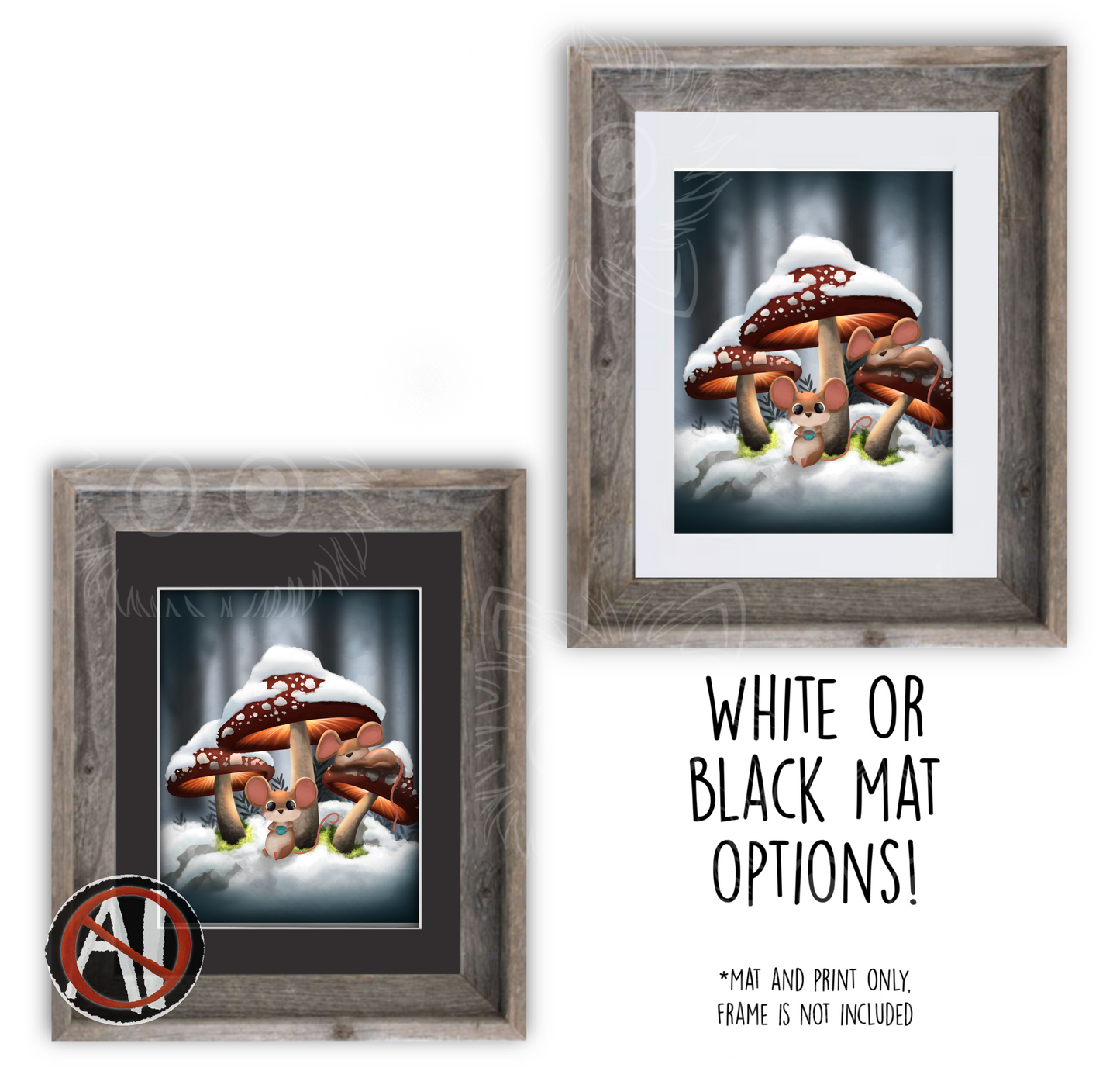 "Cozy in the Snow" Art Print+