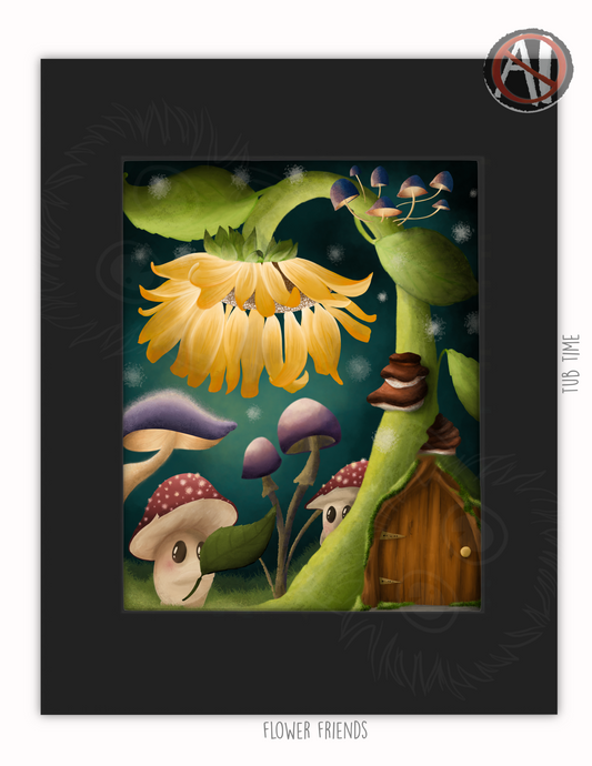 "Flower Friends" Art Print