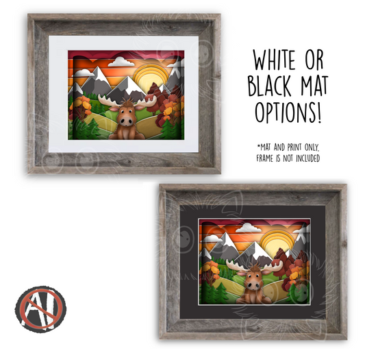 "Moosy Mountains" Art Print