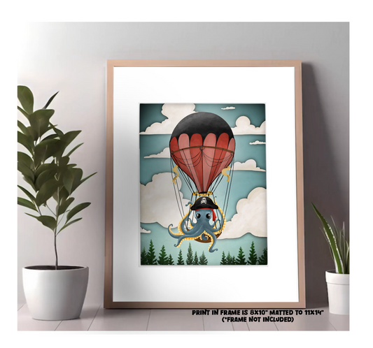 "Octo Pirate" Art Print