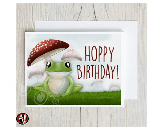 Hoppy Birthday Greeting card (A2 Card)