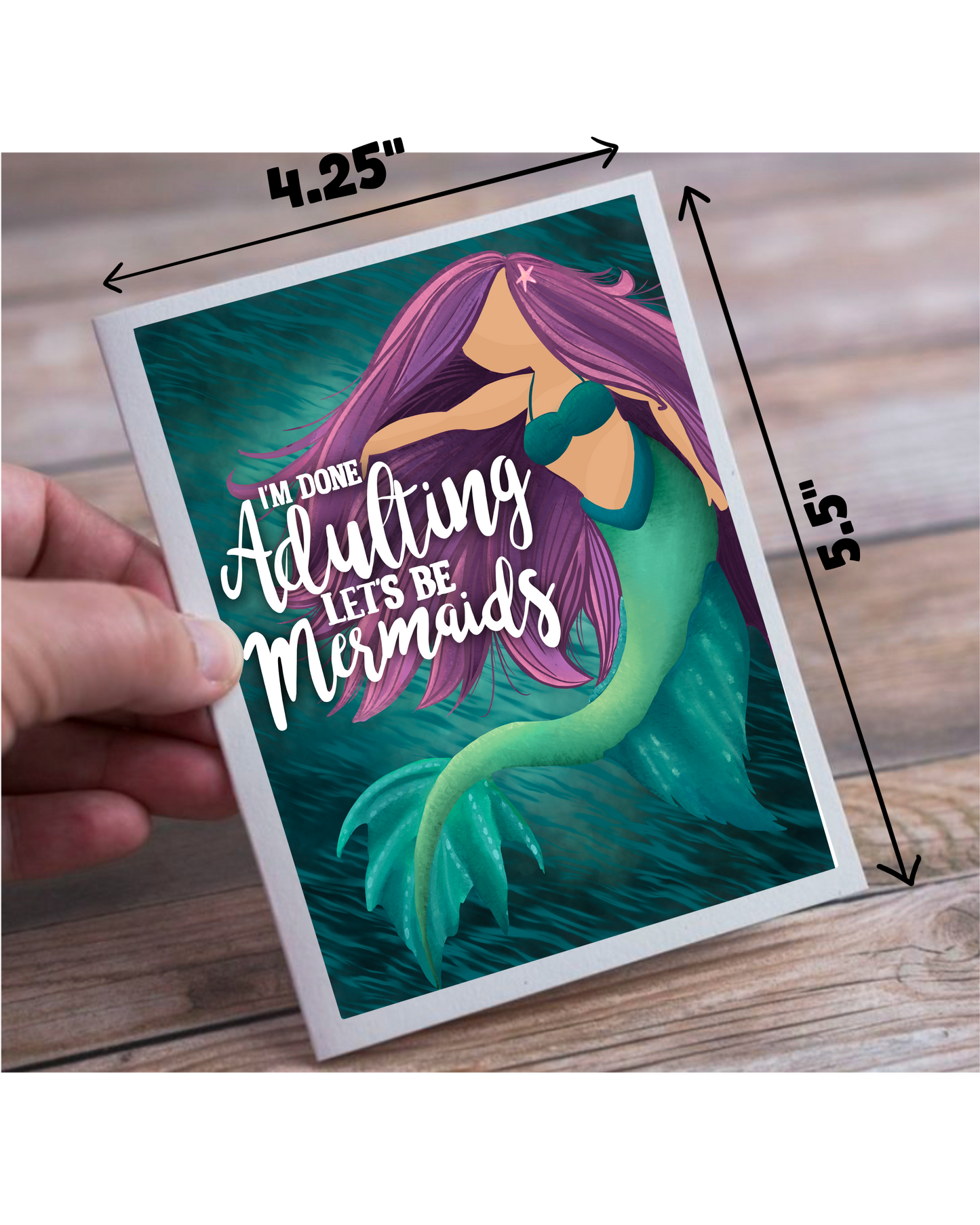 Let's be Mermaids (A2 Card)