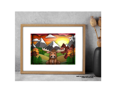 "Over the Moosy Hills" Art Print