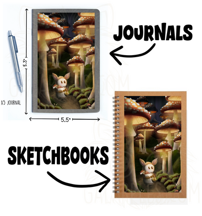 Hunting for Mushrooms, Journal and Sketchbook