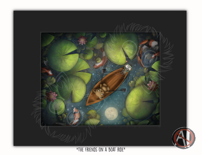"The friends on a boat ride" Art Print