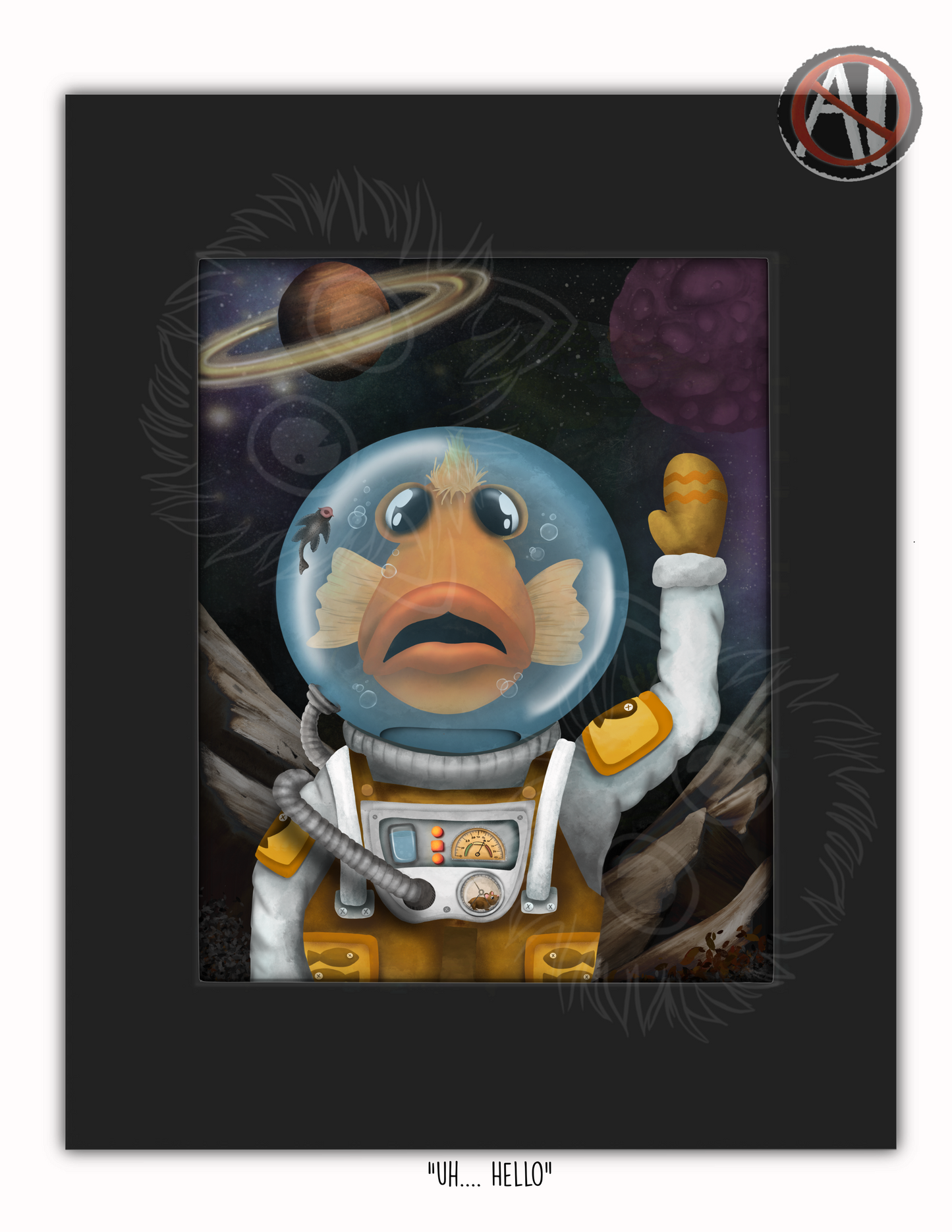 "uh hello?" Art Print