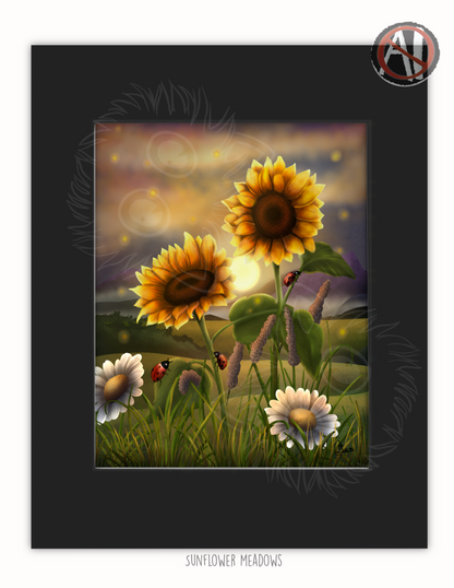 "Sunflower Meadows" Art Print
