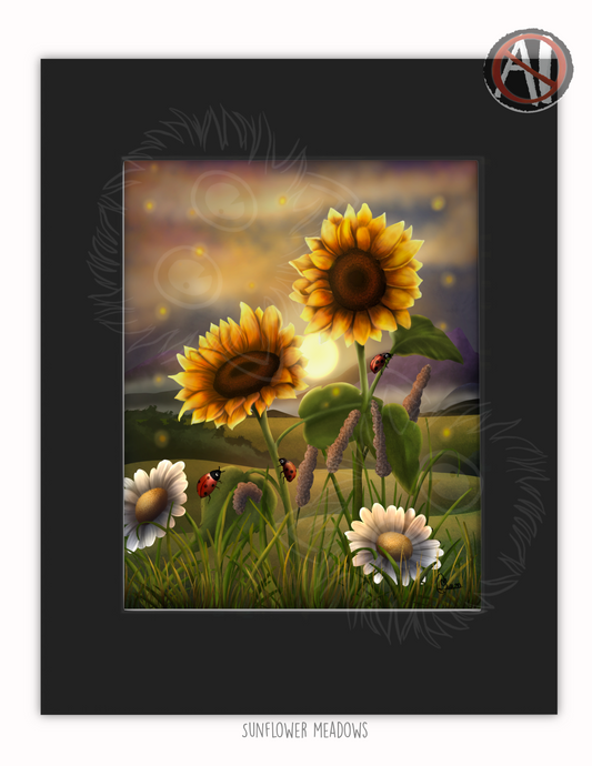 "Sunflower Meadows" Art Print
