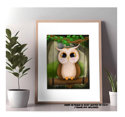 "Owl be Swinging" Art Print
