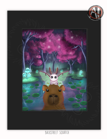 "Luner Moth Night Light" Art Print