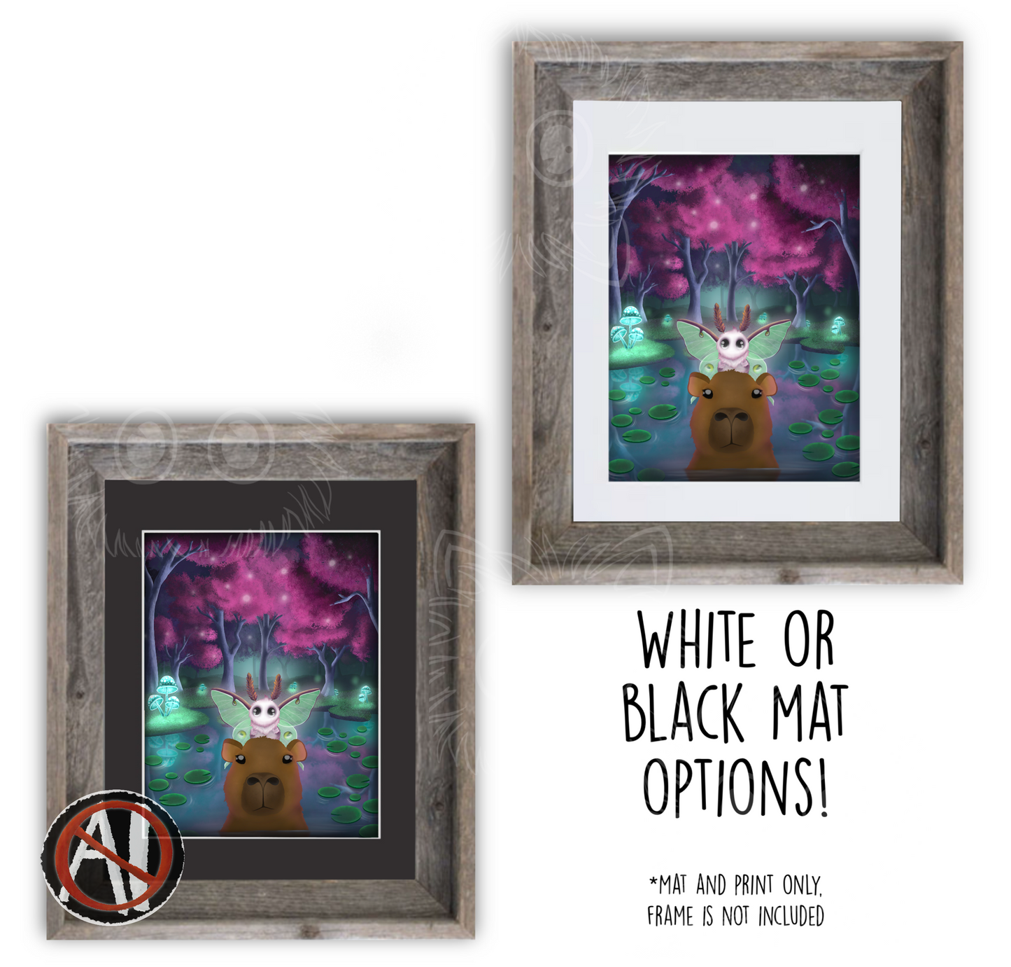 "Luner Moth Night Light" Art Print