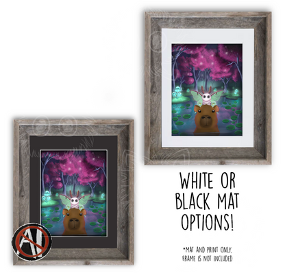 "Luner Moth Night Light" Art Print