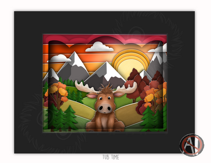 "Moosy Mountains" Art Print