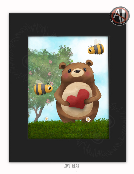 "Love Bear" Art Print